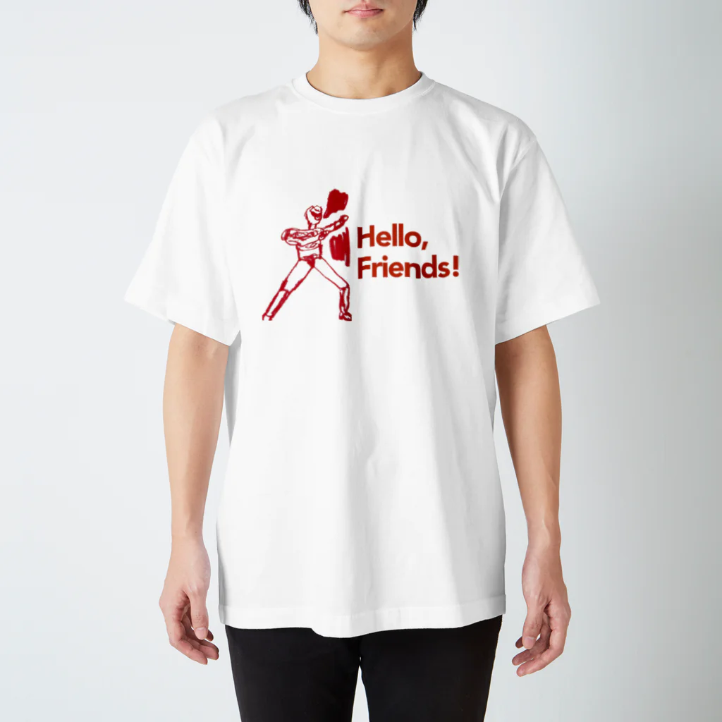 CANNOW WONDERLANDの「Hello, Friends!」ヒーロー Regular Fit T-Shirt