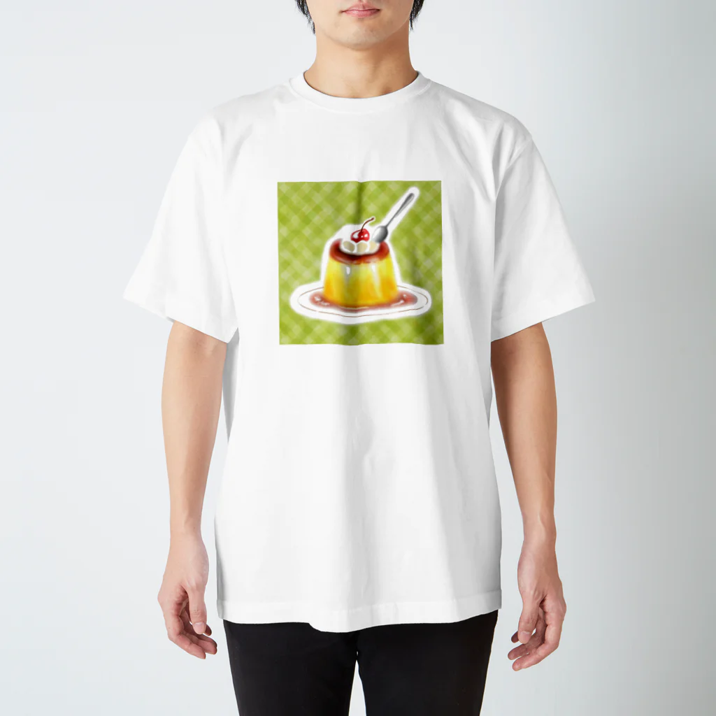 喫茶楽々のプリン スタンダードTシャツ