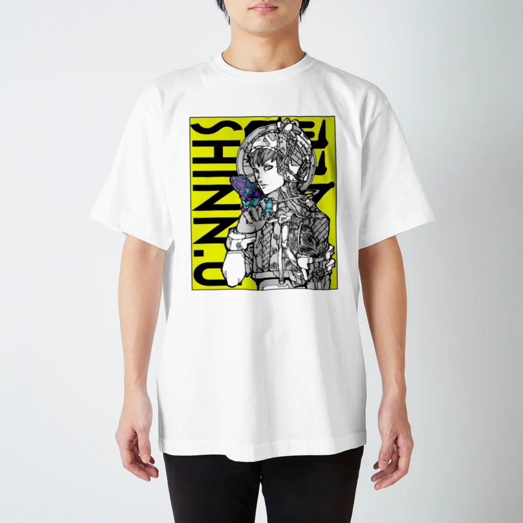 SHINN.U ONLINEのKIIRO（ロゴ黒） スタンダードTシャツ