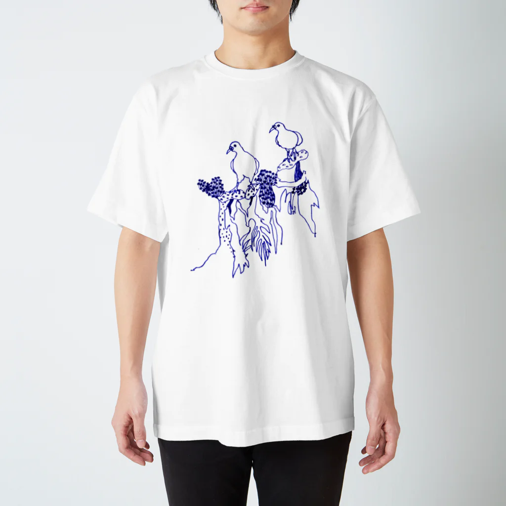 オガサワラミチのキノコバト スタンダードTシャツ