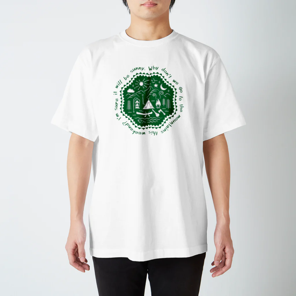 go campingのcamp site（forest green） Regular Fit T-Shirt