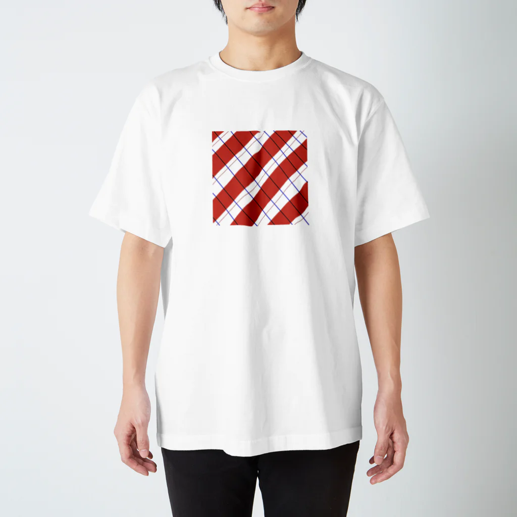 Kimukimuのチェック柄 Regular Fit T-Shirt