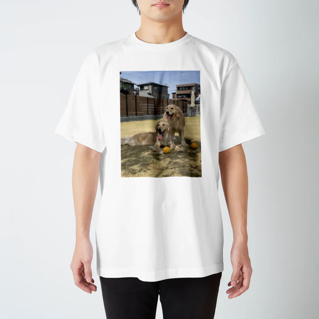 Golden Retriever Sarah&TaroのGolden Retriever Sarah&Taro2 Regular Fit T-Shirt