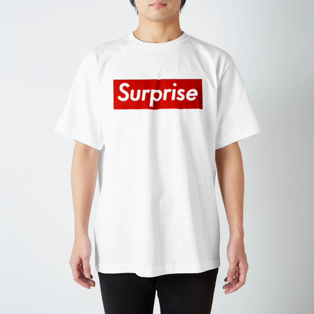 生きるそうめんのSurpriseボックスロゴ スタンダードTシャツ