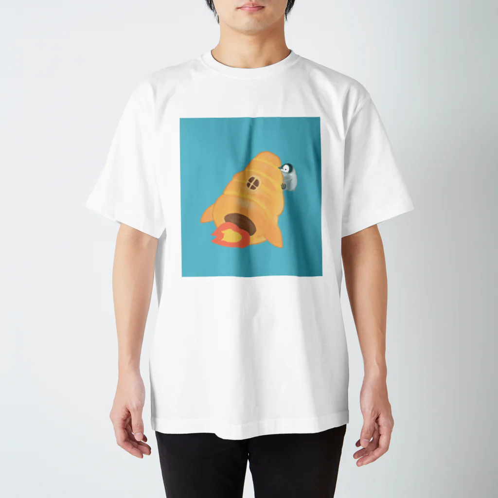 nagisa-ya(なぎさや) ペンギン雑貨のチョココロネロケット スタンダードTシャツ