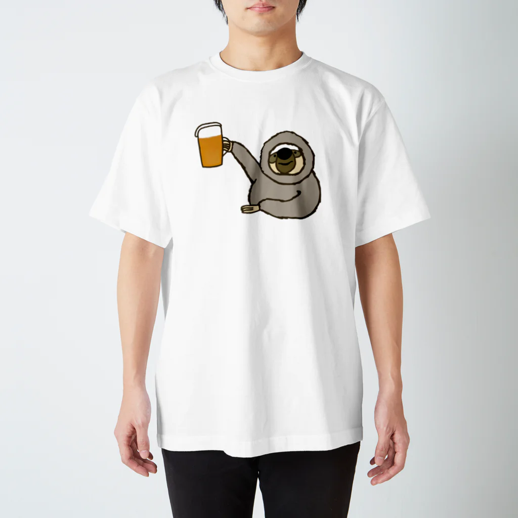 ＋Whimsyのなまけものビール Regular Fit T-Shirt