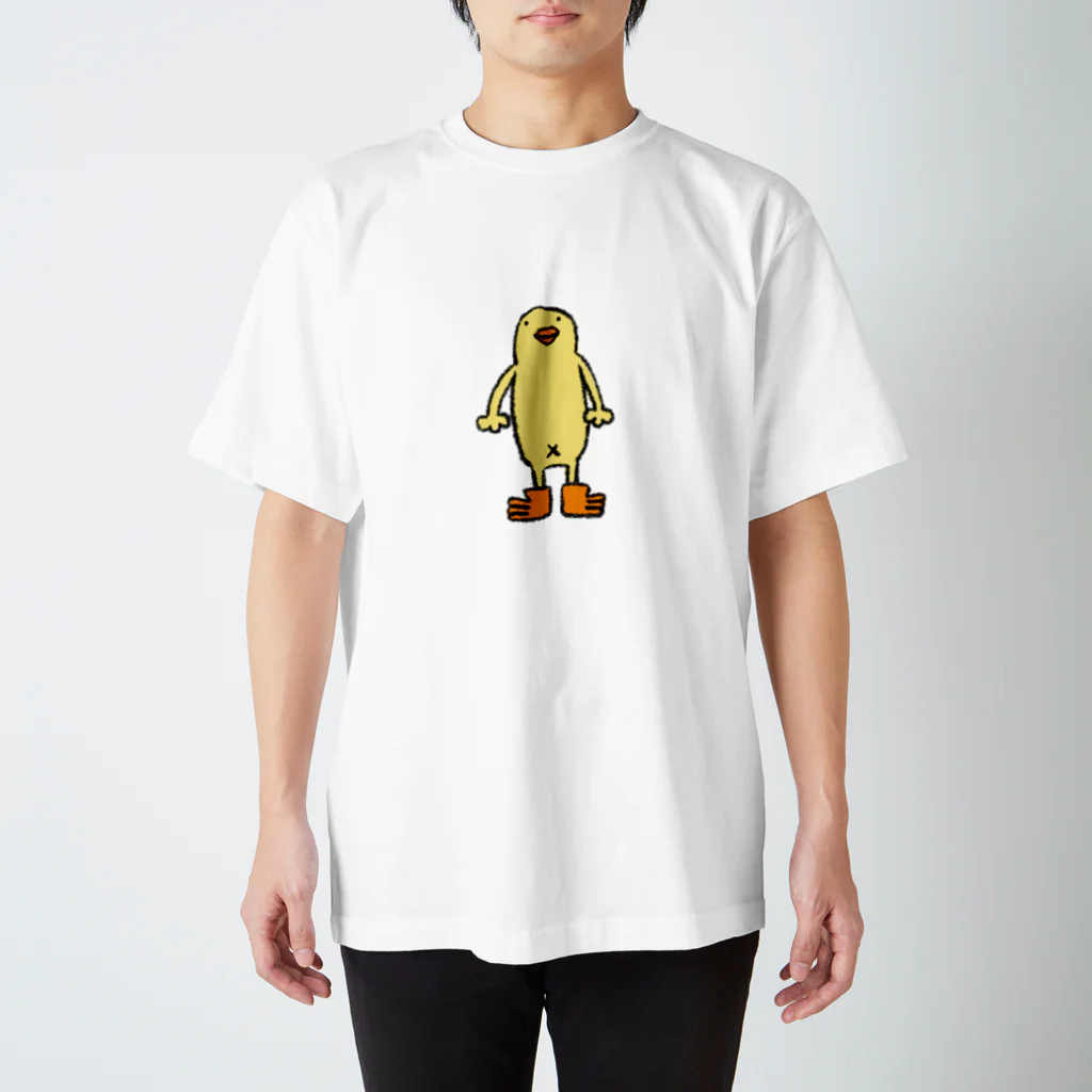 ぴょろりんちょ🐤の細長いひよこ人間ぴよのTシャツ Regular Fit T-Shirt