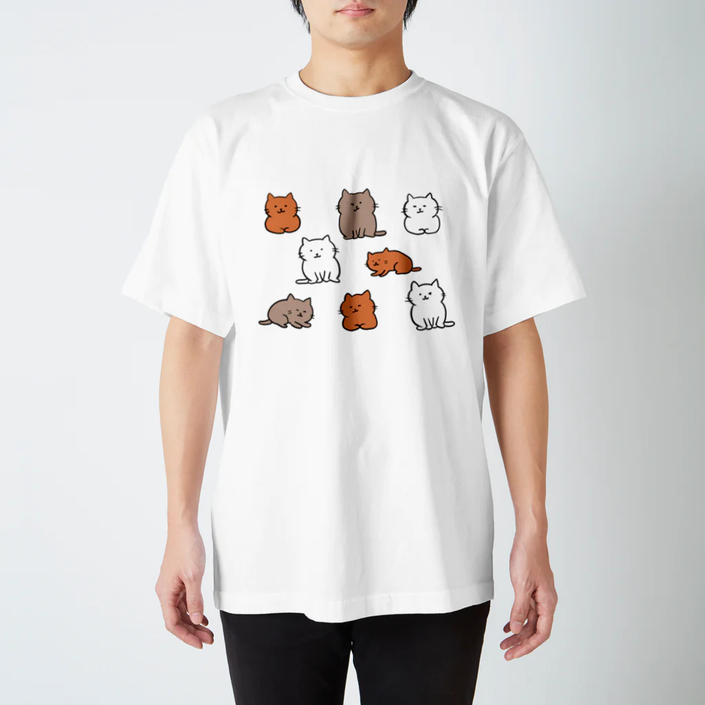 肉球書庫（絵）の猫ちゃんたち Regular Fit T-Shirt