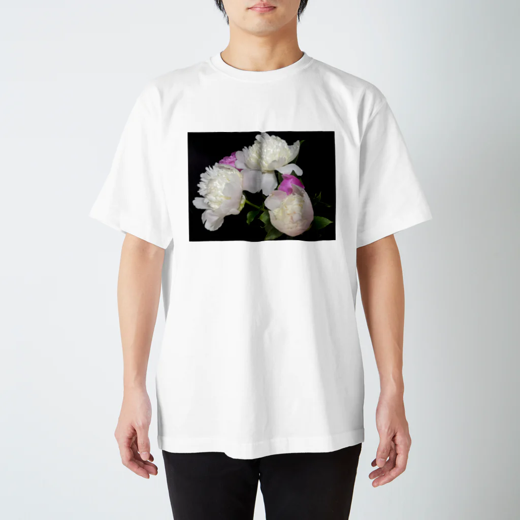 mikyacraft MIKA💓🌟赤い心臓の芍薬 スタンダードTシャツ