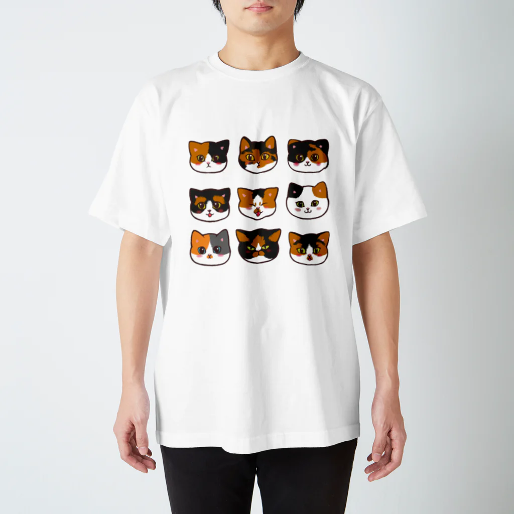 ふわにゃんshopのうちのミケちゃん スタンダードTシャツ