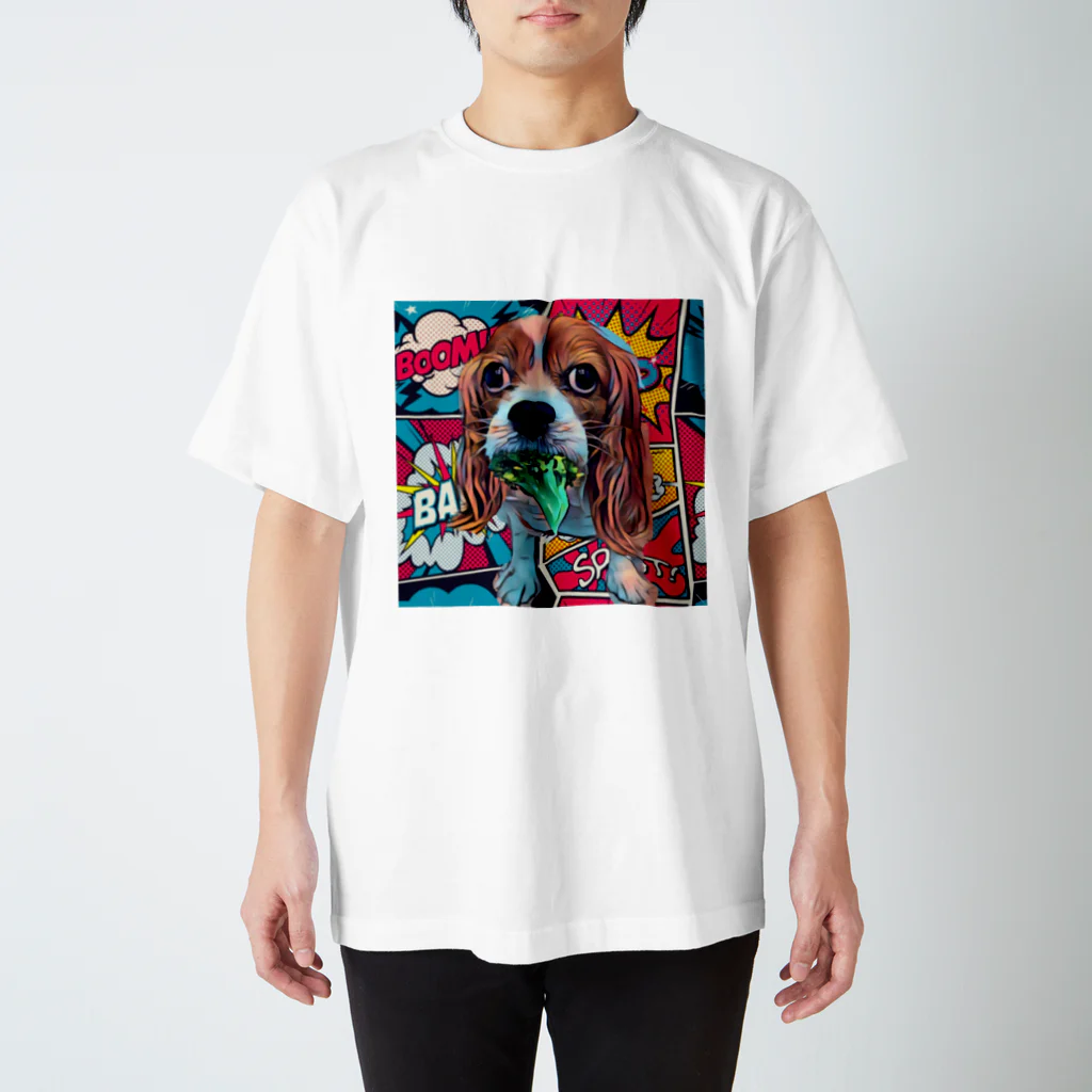 キャバリアMyラブのアメコミ風キャバリアさん Regular Fit T-Shirt