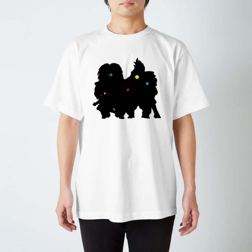 twoあんどtwoの『clown monkeys』ポップ、クラシック、カントリー、ロック、メロディ シルエットＶｅｒ． スタンダードTシャツ