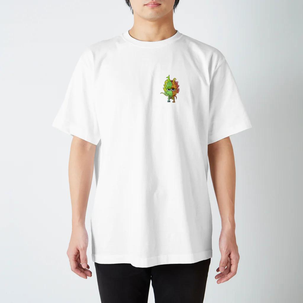 tag(タグ)　ステッカー　の溶けたドラゴン Regular Fit T-Shirt