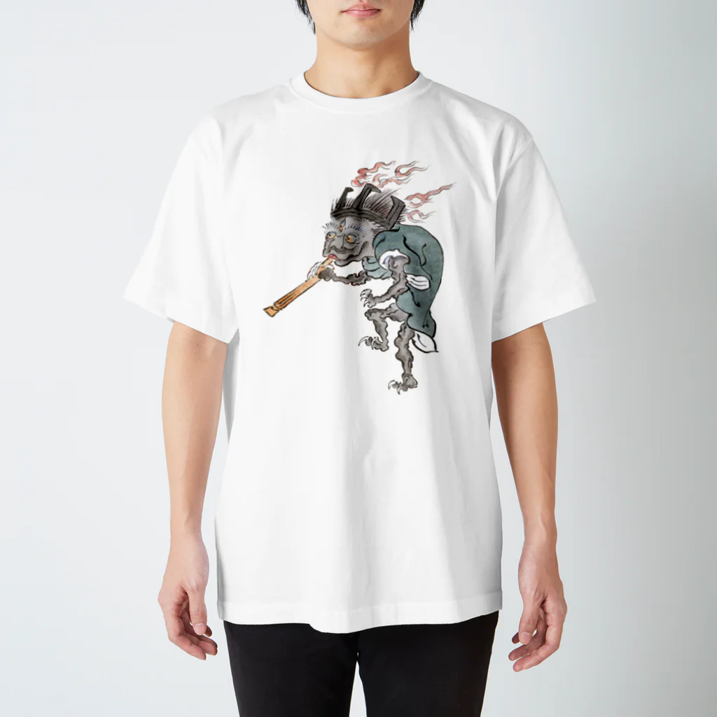 和もの雑貨 玉兎の百鬼夜行絵巻 五徳の付喪神【絵巻物・妖怪・かわいい】 Regular Fit T-Shirt