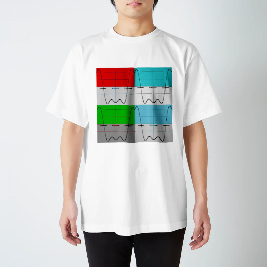 サラヤッシャのポップアート×方形波 Regular Fit T-Shirt