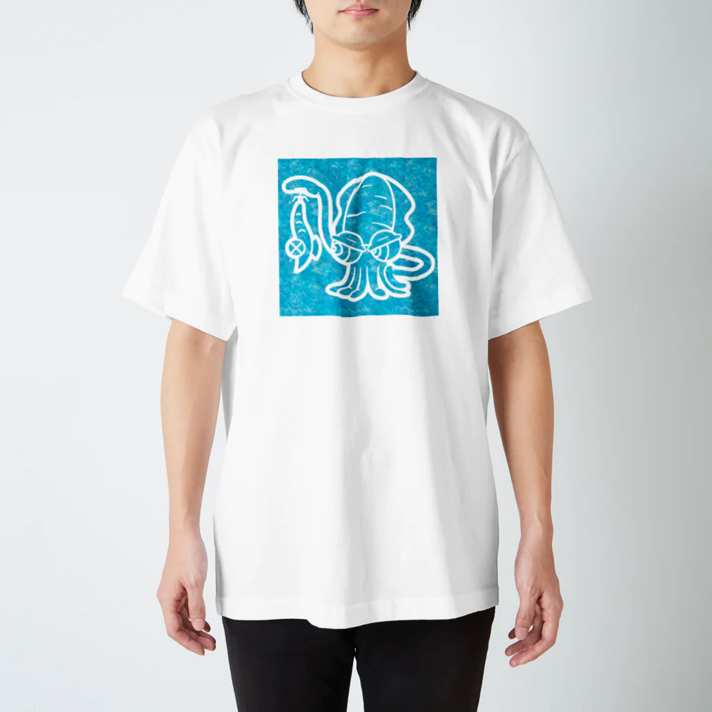 イカぽんちの波間のぽんち Regular Fit T-Shirt