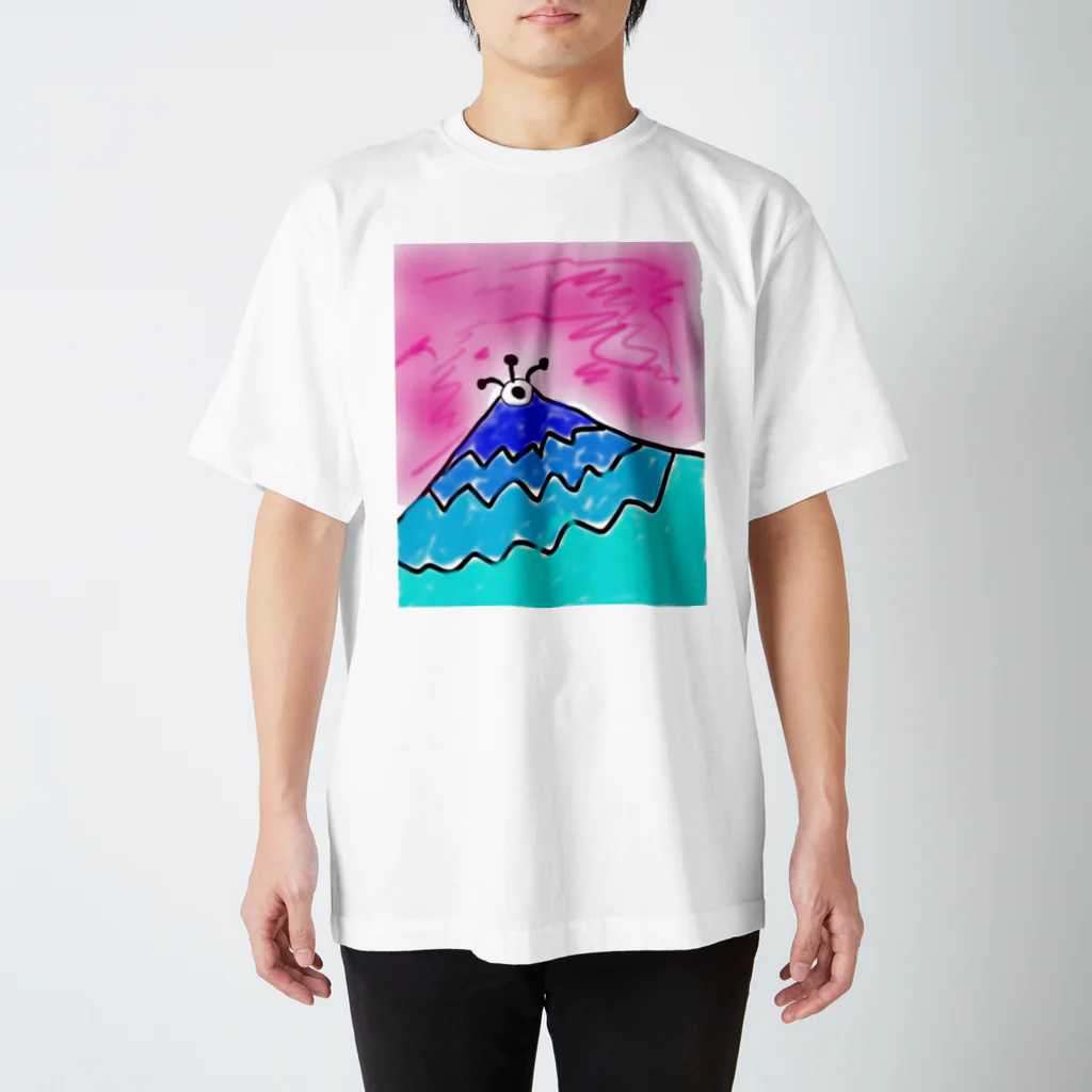 junsen　純仙　じゅんせんのJUNSEN（純仙）桜の吹雪く頃を見下ろして スタンダードTシャツ