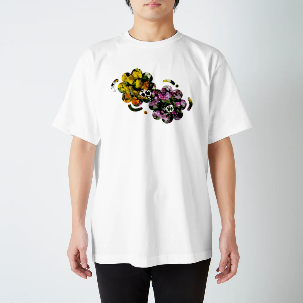 星屑の街の花壇　パンジー　ビオラ スタンダードTシャツ