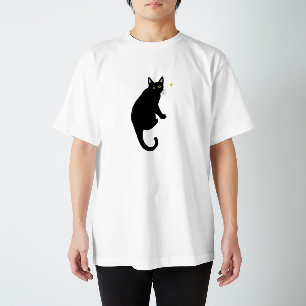 lag_to_ligのシッポくるん黒猫さん Regular Fit T-Shirt