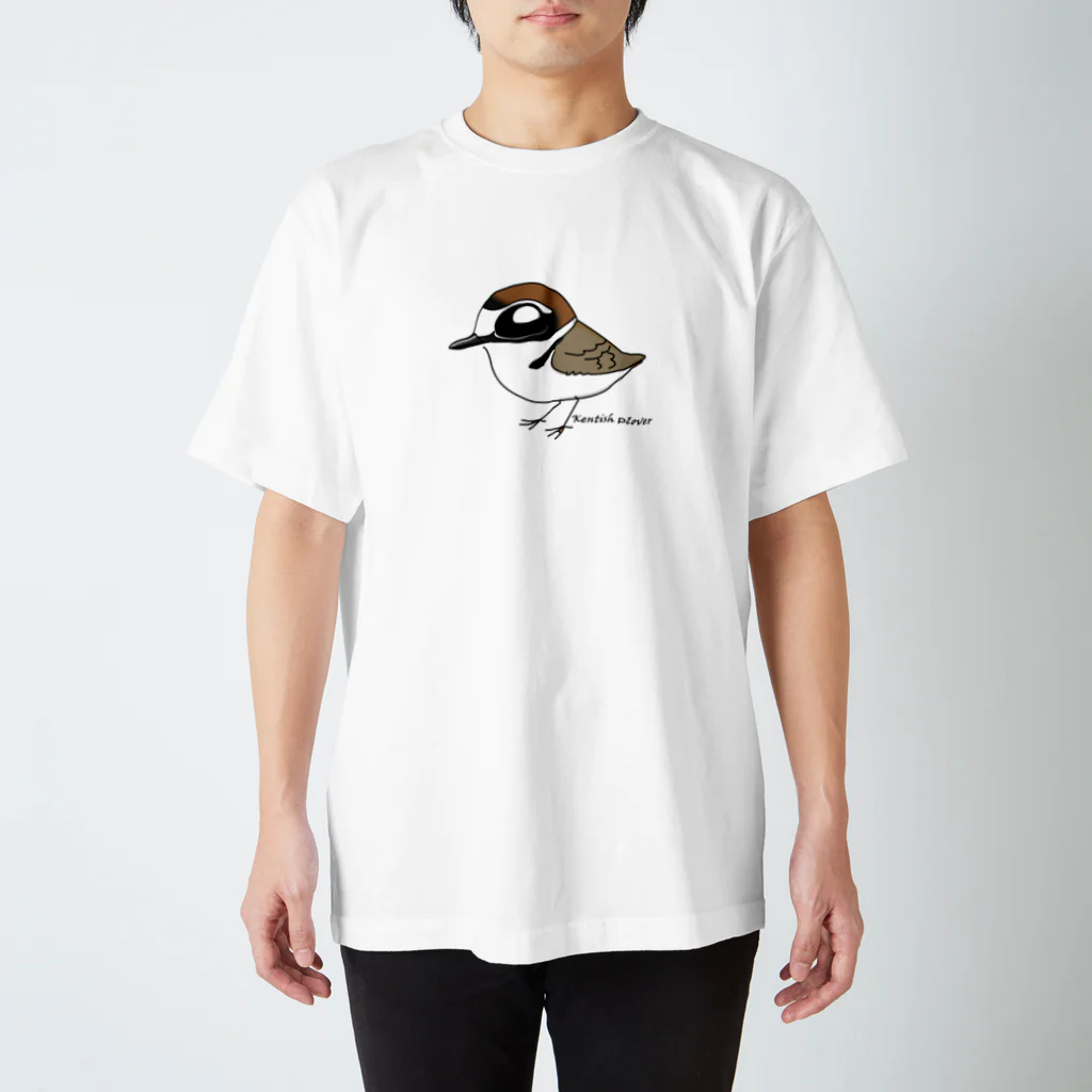 とりみちゃんの野鳥グッズのお店のシロチドリ スタンダードTシャツ