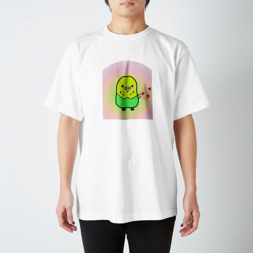 kotoriのセキセイインコ緑　ふくちゃんグッズ スタンダードTシャツ