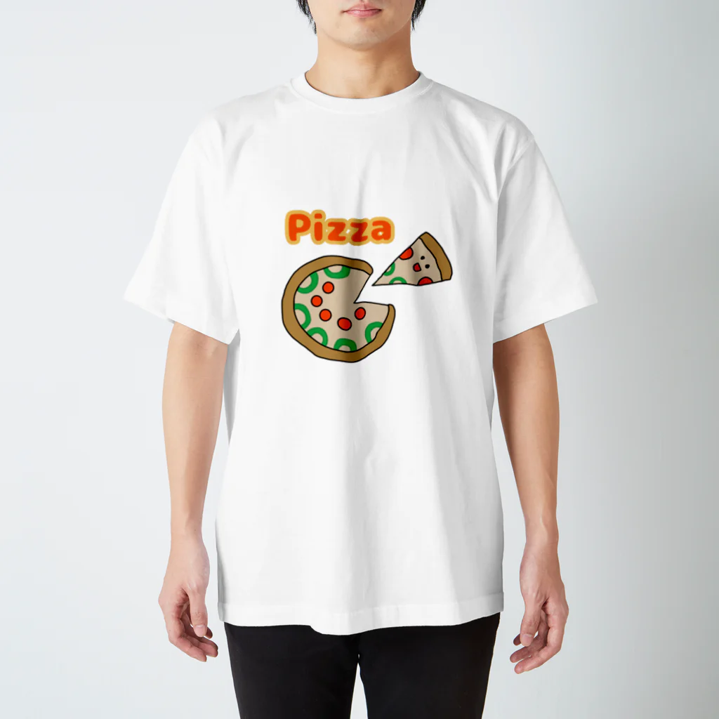 mocha_jasmine_shopの美味しいピザが食べたいな スタンダードTシャツ