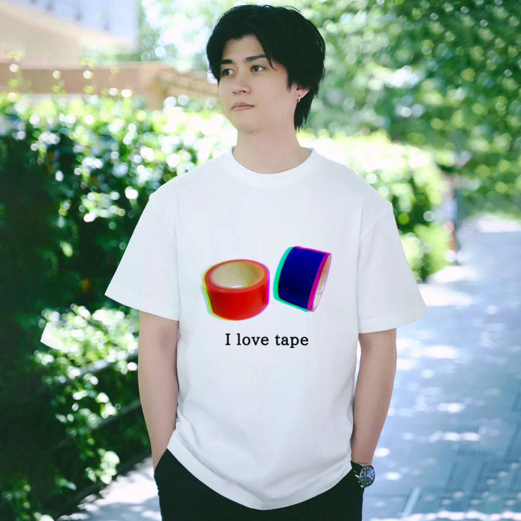 おしりぷりんぷりんのI love tape Regular Fit T-Shirt
