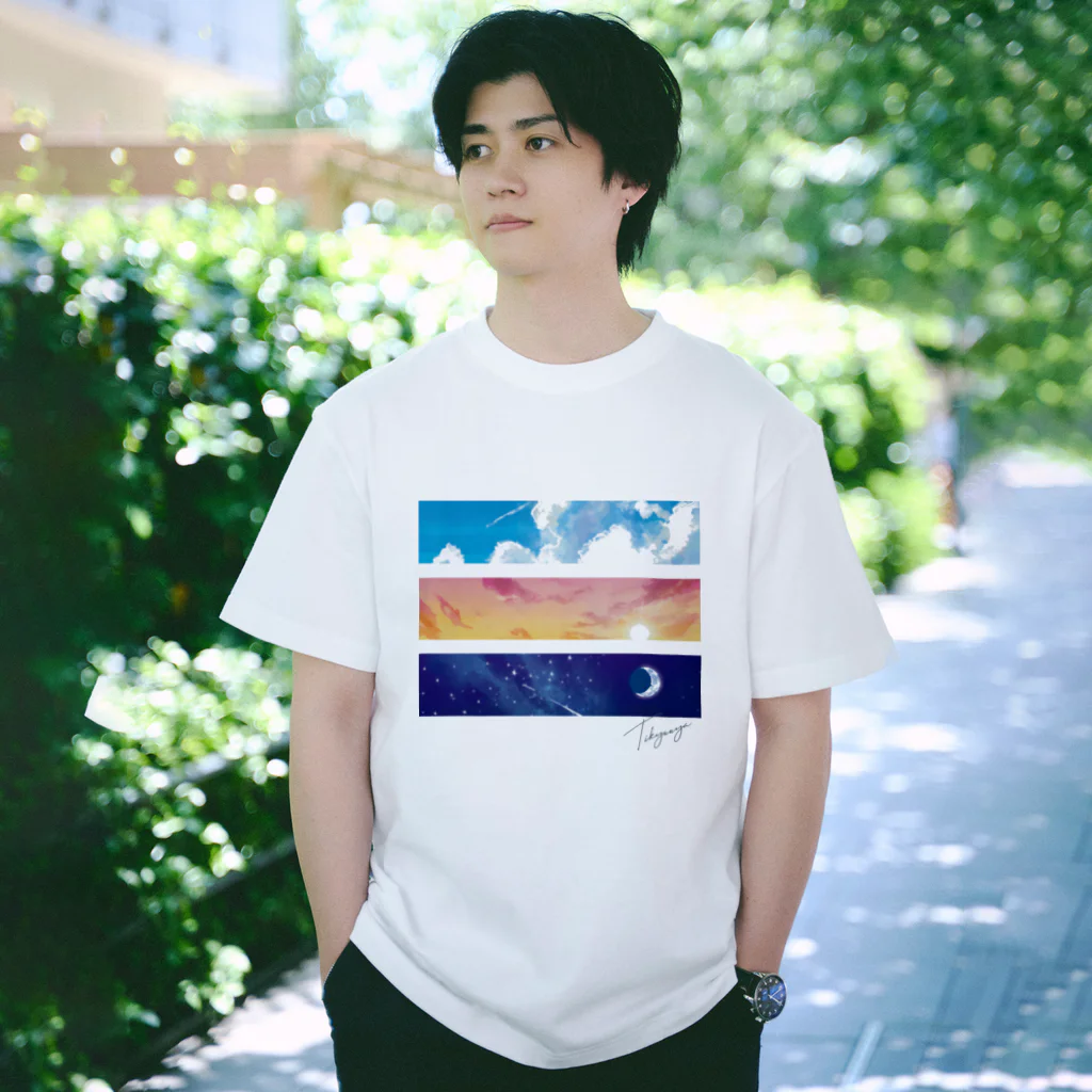 地球屋SUZURI店の空図鑑(ロゴ入り) Regular Fit T-Shirt