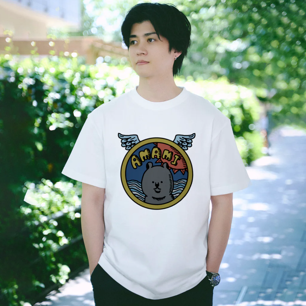 寿てくのの夢の世界のロゴ風アマミノクロウサギ Regular Fit T-Shirt