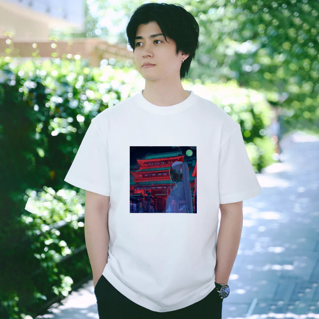 源氏サイバー絵巻の京都に揺らめく電脳幽霊 Regular Fit T-Shirt