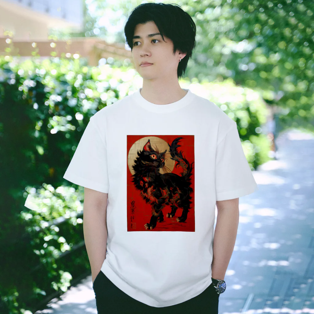 猫又庵🐈‍⬛Ukiyo-E CATのKABUKI CAT 003 Regular Fit T-Shirt