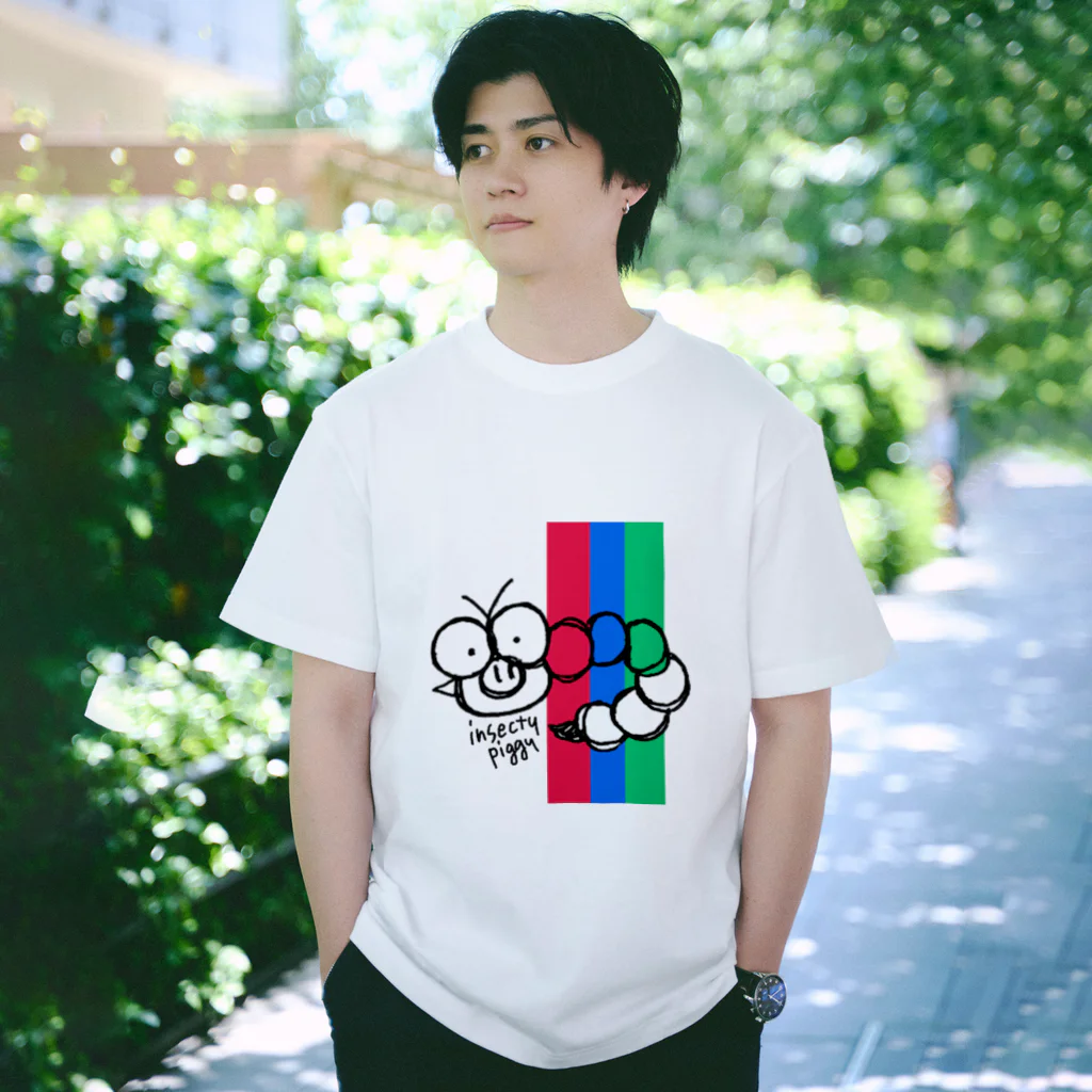 insecty_piggyのBig Print ラインinsectypiggy Regular Fit T-Shirt