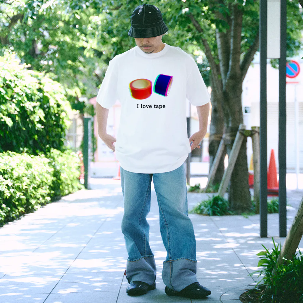 おしりぷりんぷりんのI love tape Regular Fit T-Shirt