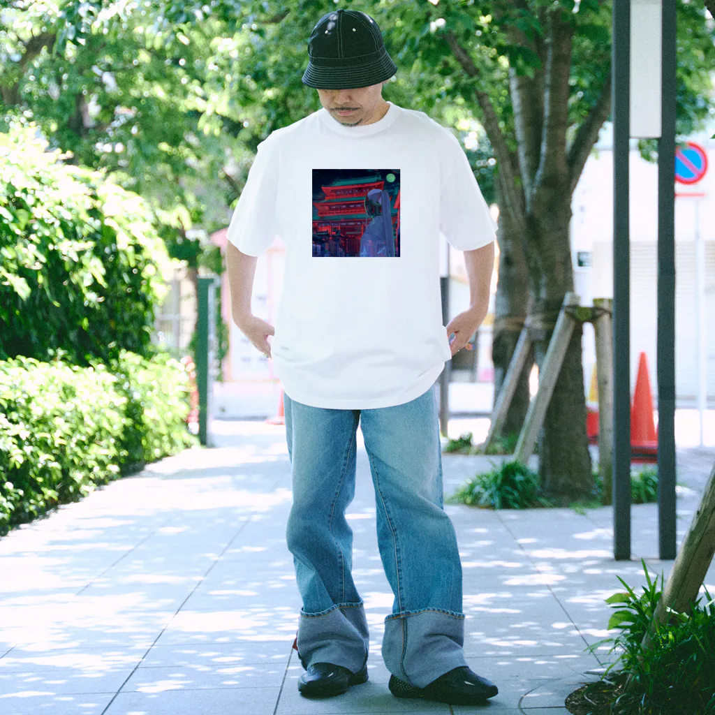 源氏サイバー絵巻の京都に揺らめく電脳幽霊 Regular Fit T-Shirt