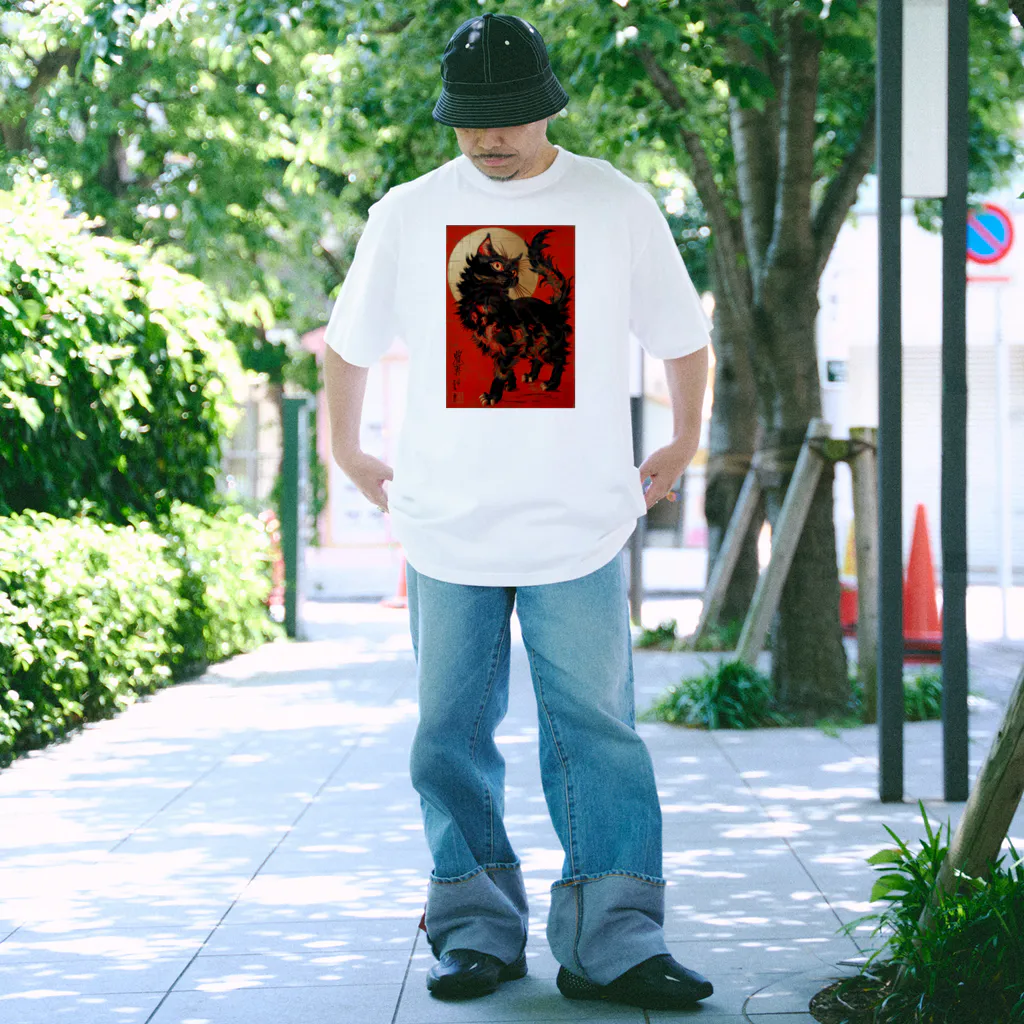 猫又庵🐈‍⬛Ukiyo-E CATのKABUKI CAT 003 Regular Fit T-Shirt