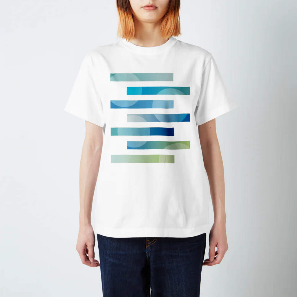 ほうせきやさんのカラフル付箋Ver.青 Regular Fit T-Shirt