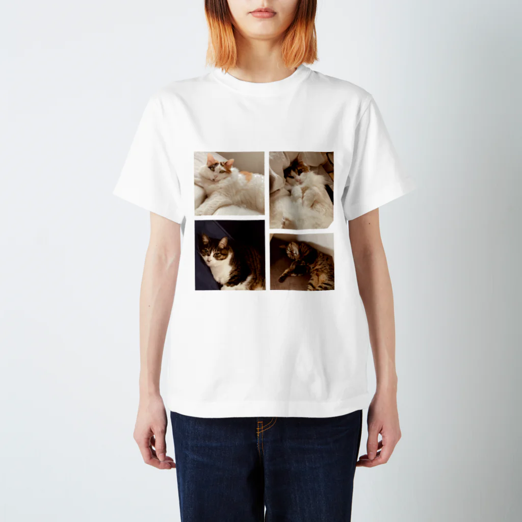 4匹の猫のよんねこTシャツ スタンダードTシャツ