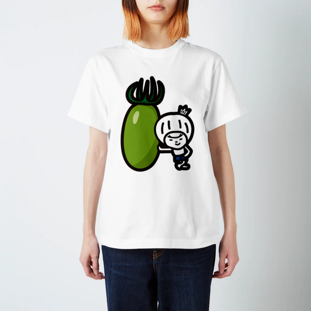 きくのらくがきのプラム形ミニトマト(ミドリ)ときく Regular Fit T-Shirt