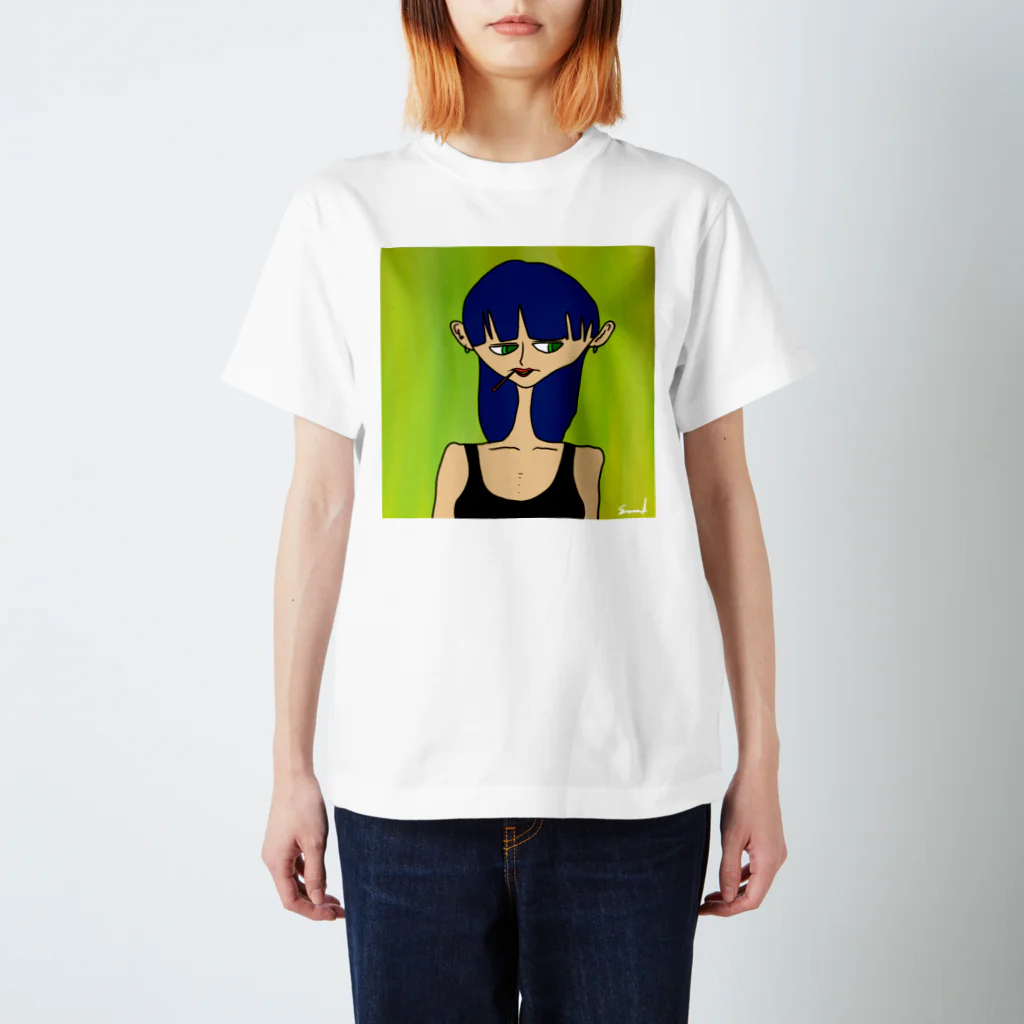 S.W.A OFFICIAL GOODS STOREのSmoking girl スタンダードTシャツ