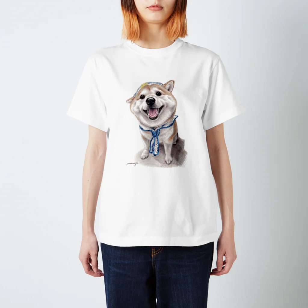 Momojiの犬画の柴犬18 スタンダードTシャツ