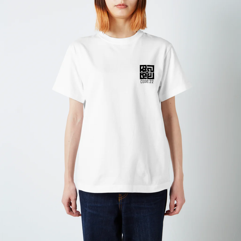 CODE:22のcode:22《asymmetry》 Regular Fit T-Shirt