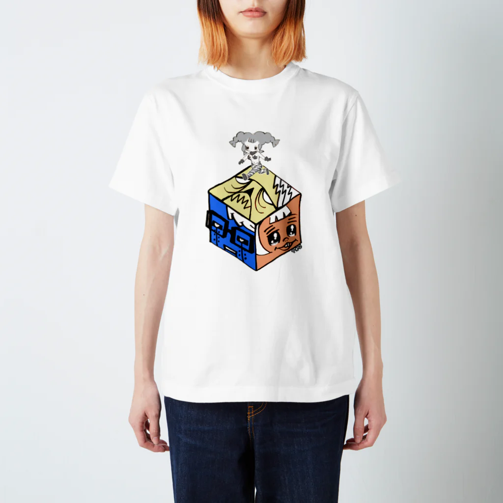 ◯△□（まるさんかくしかく）のチートアルバムジャケットアート スタンダードTシャツ