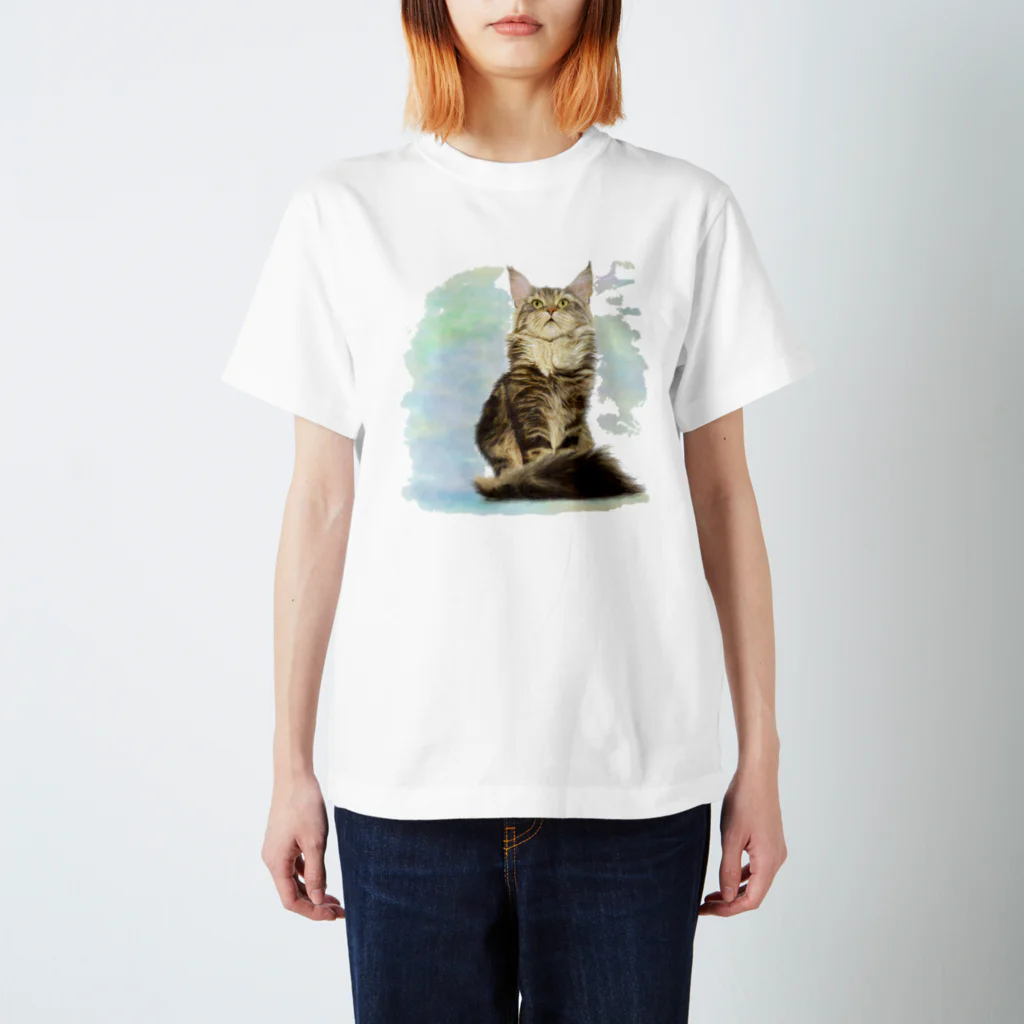 ねこおじさんのなんりんのHi_Ro_Shi スタンダードTシャツ