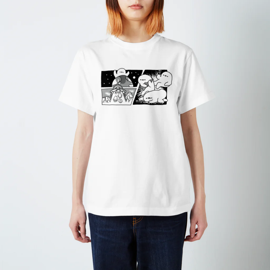 ぷにおもちSHOPの宇宙ひよこ大侵略 Regular Fit T-Shirt