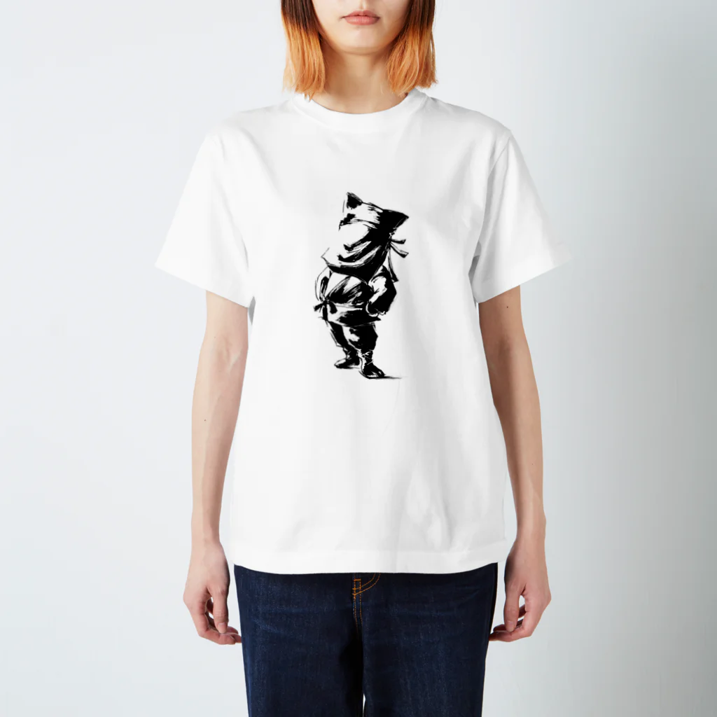 まろかれ堂の【墨絵・両面】相棒 Regular Fit T-Shirt