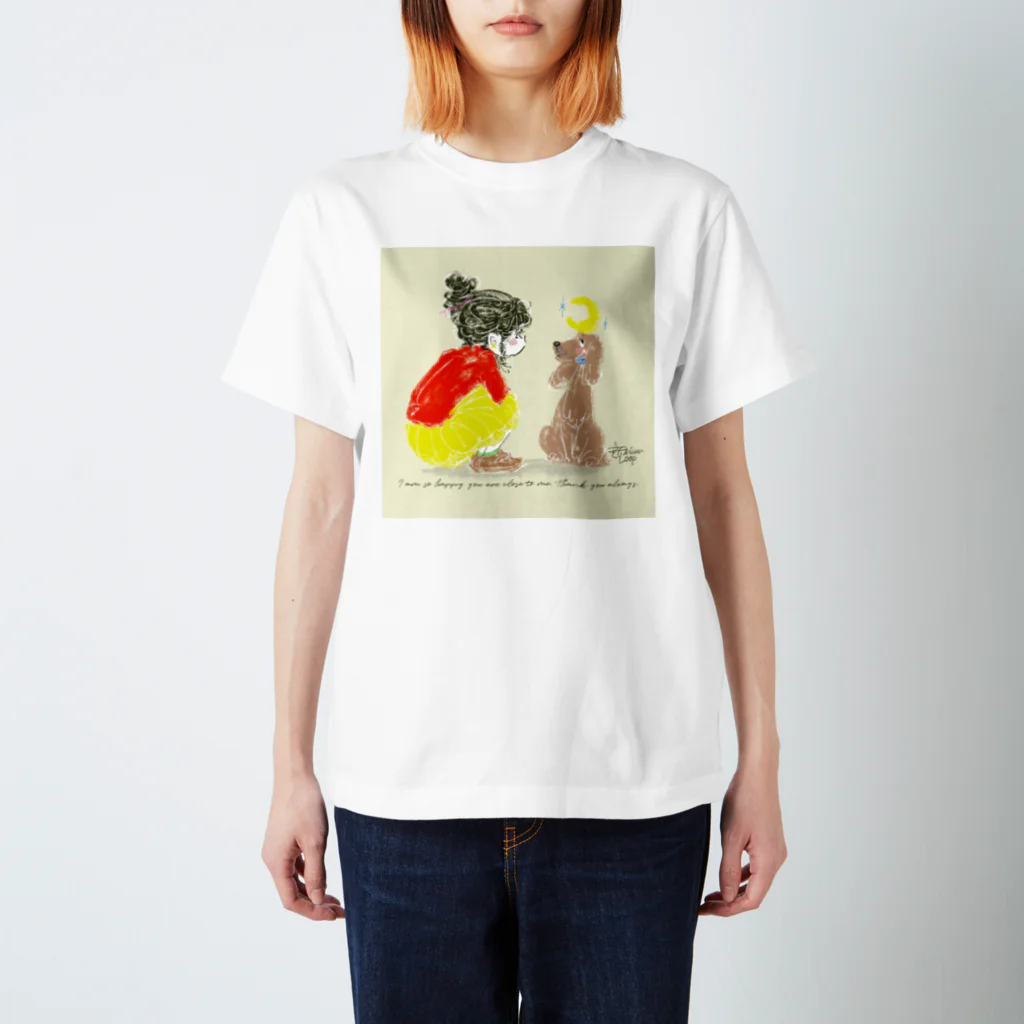 animaloop(アニマループ )のわんちゃんと私 Regular Fit T-Shirt