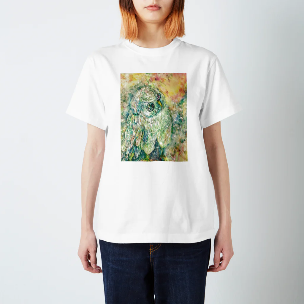 Hibiscus BLUE’sのBaby face   フクロウ Regular Fit T-Shirt