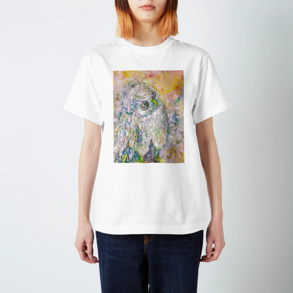 Hibiscus BLUE’sのBaby face フクロウ Regular Fit T-Shirt