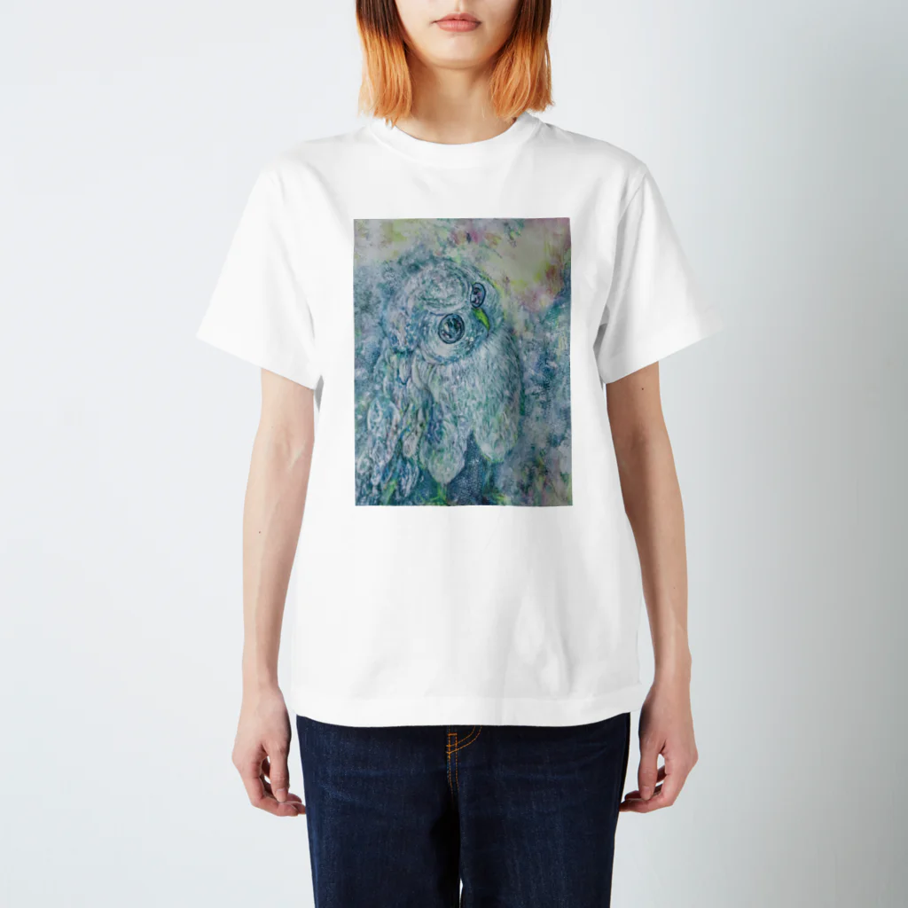 Hibiscus BLUE’sのBaby face フクロウ スタンダードTシャツ