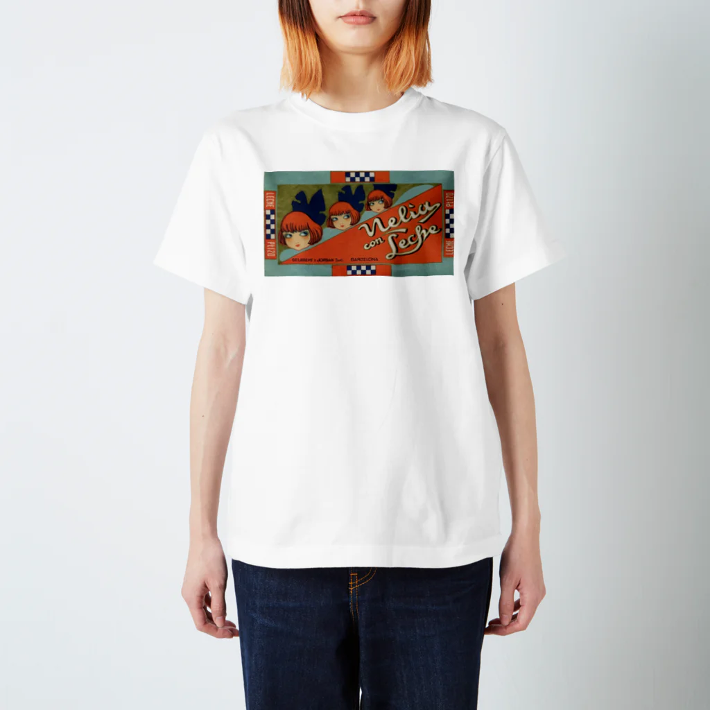 YS VINTAGE WORKSのスペイン・バルセロナ　デカリボンの少女X3 スタンダードTシャツ